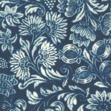 Blue Floral Print Italian Paper ~ Tassotti 